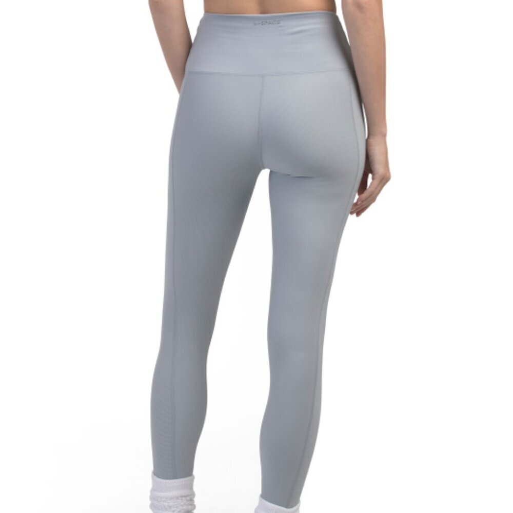 NWT$198 L*SPACE 2-PC SET Rush Sports Bra & Mercer Leggings Ribbed Haze Blue SML - Picture 6 of 11